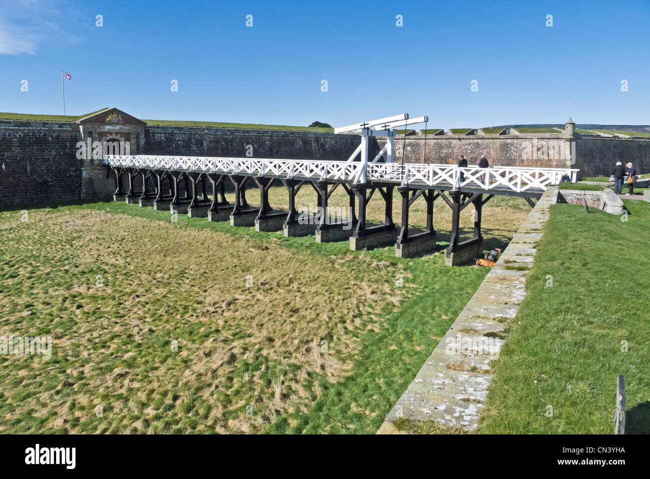 Pont d'entrée au fort George en Ecosse Highland Banque D'Images