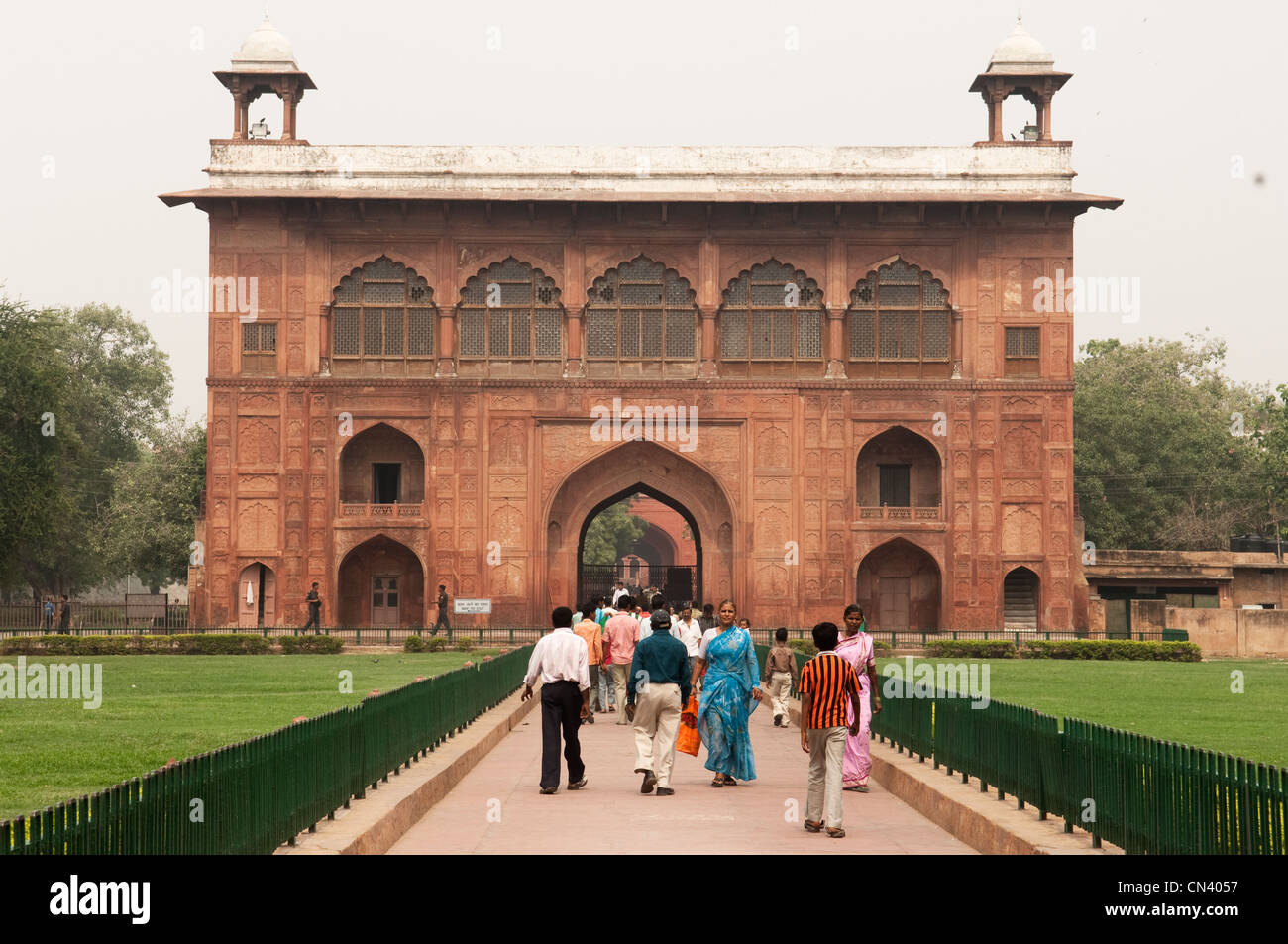 Naubat Khan ou Naqqar Khana, le Drum House au fort Rouge, Delhi, Architecture en Inde Banque D'Images