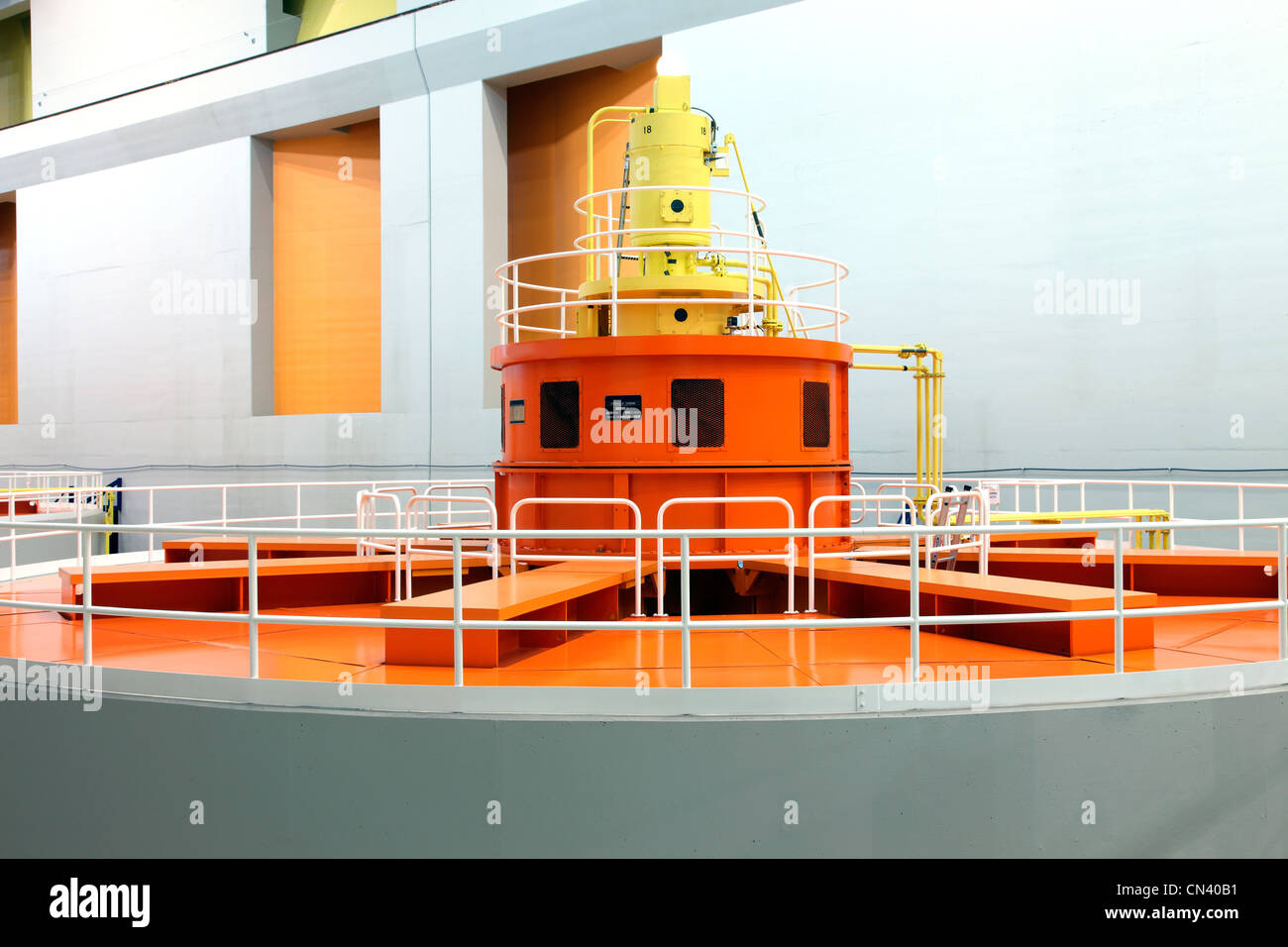 Un seul générateur dans une centrale, Bonneville l'Oregon. Banque D'Images