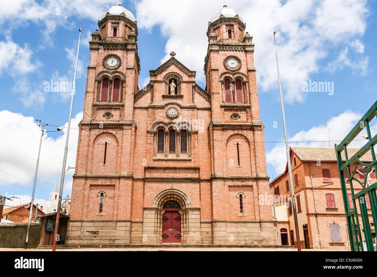 L'Ambozontany cathédrale de Fianarantsoa, Madagascar highlands Banque D'Images