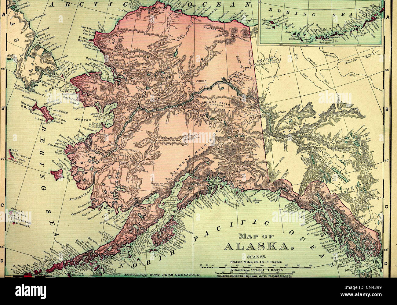 Ancienne carte Banque D'Images