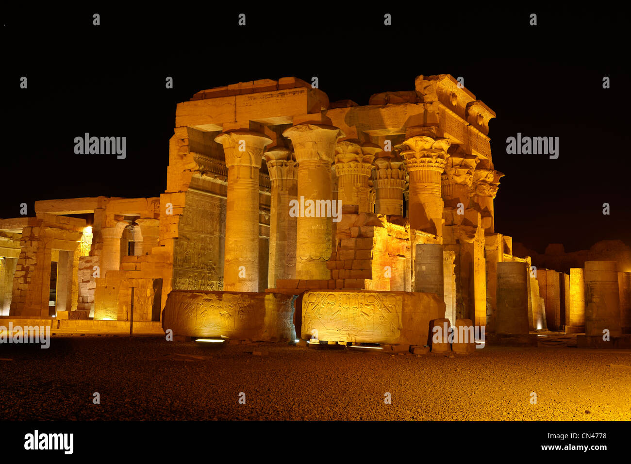 Égypte - Kom Ombo, Temple de Sobek Banque D'Images