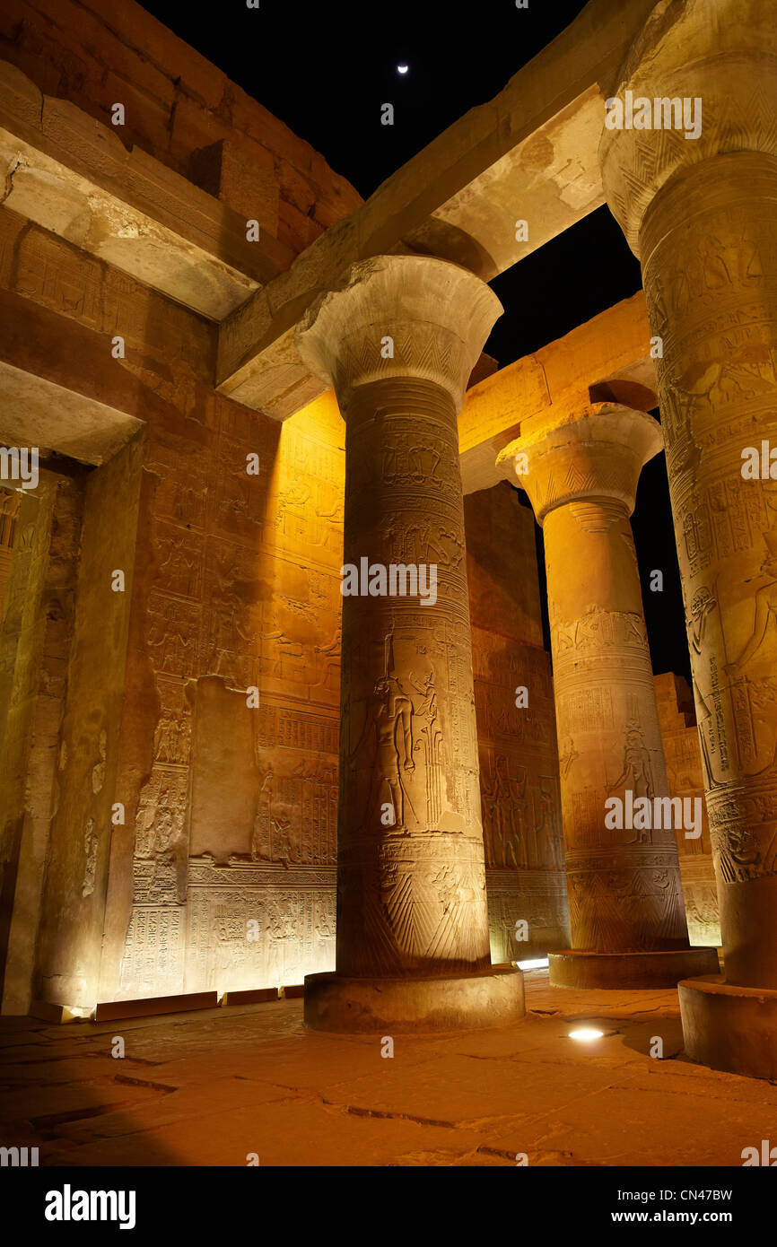 Égypte - Kom Ombo, Temple de Sobek Banque D'Images