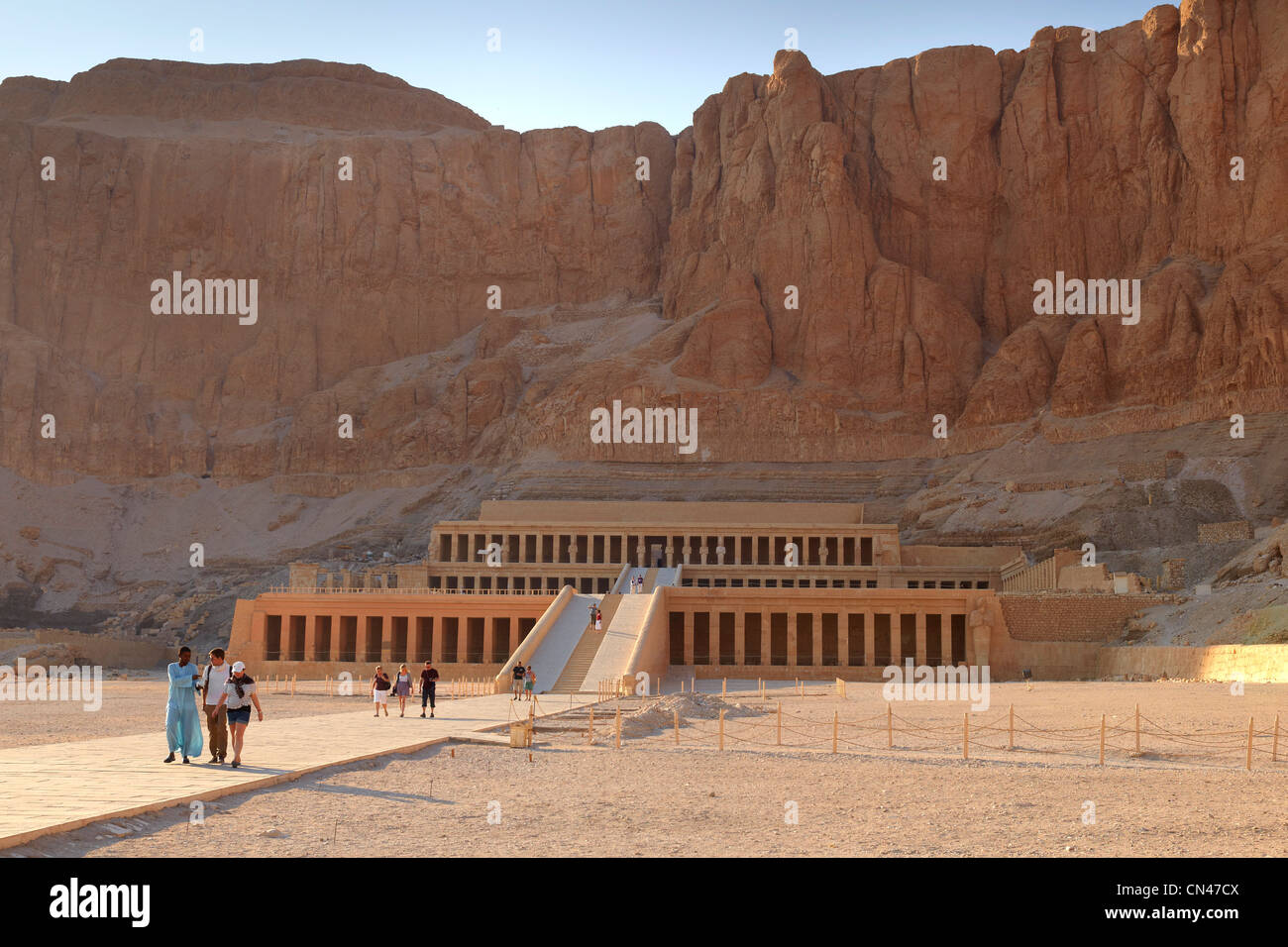 Egypte - Vallée des Reines, Temple d'Hatshepsout, l'Unesco Banque D'Images