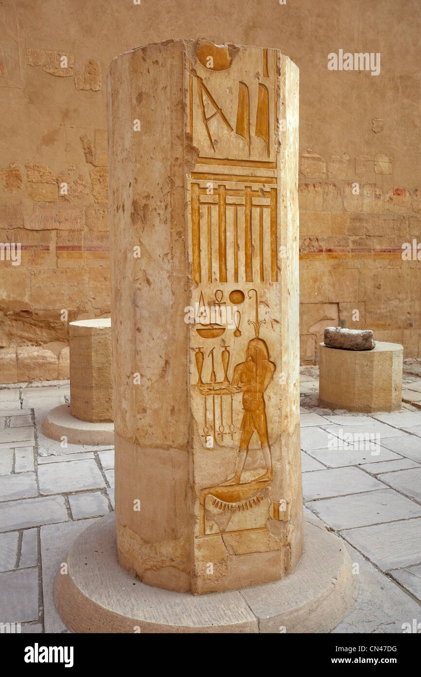 Egypte - Vallée des Reines, temple d'Hatshepsout, l'Unesco Banque D'Images