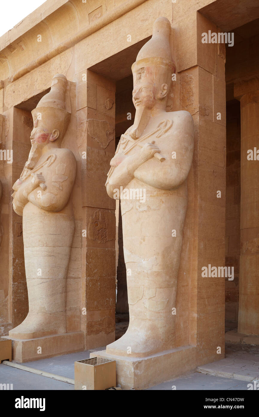 Egypte - Vallée des Reines, Temple d'Hatshepsout, l'Unesco Banque D'Images