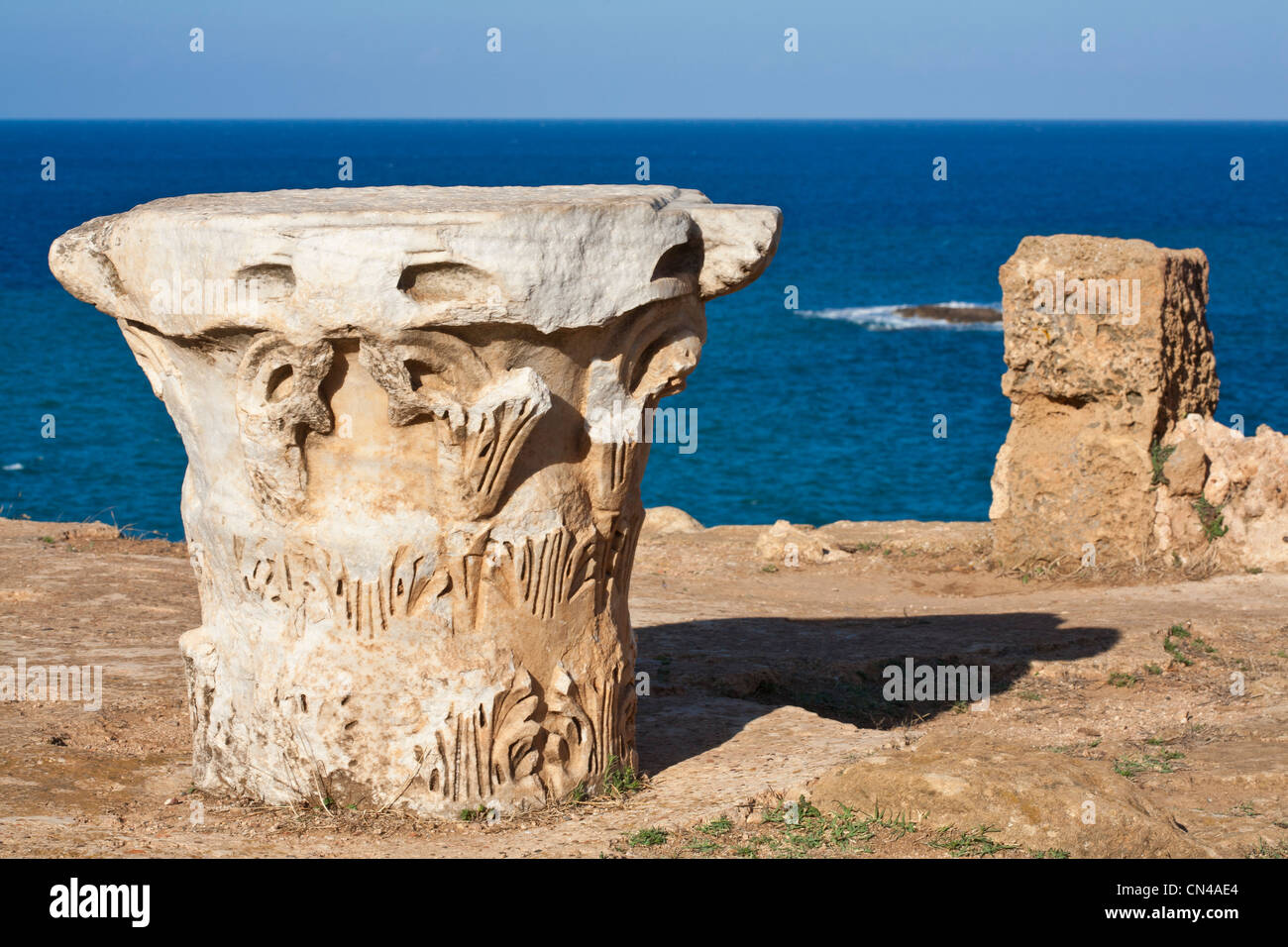 L'Algérie, Tipaza Wilaya de Tipasa, Maurétanie ruines classées au Patrimoine Mondial par l'UNESCO, ancien comptoir punique occupés par Rome, Banque D'Images