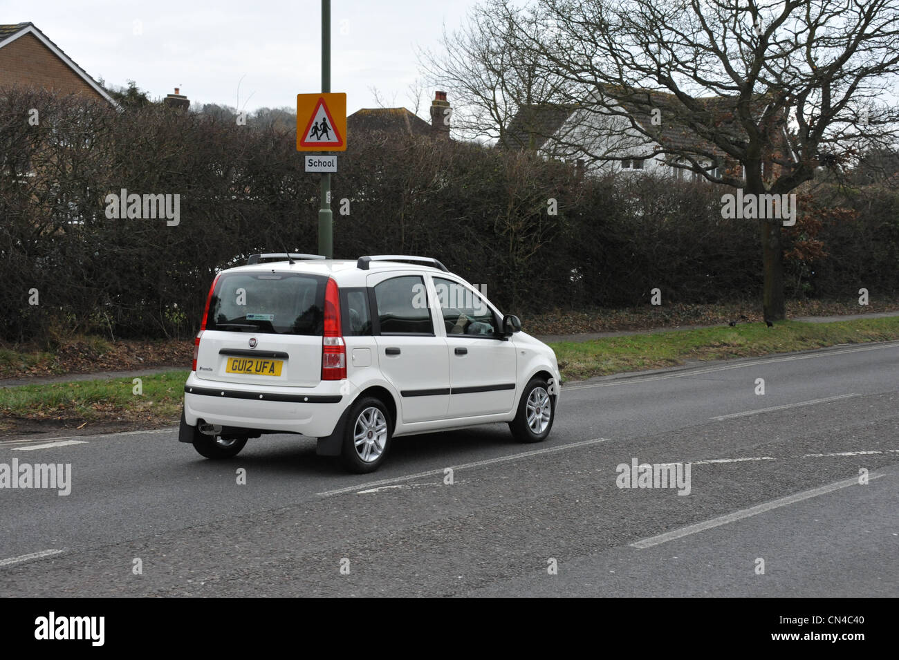 Fiat Panda Mylife en blanc Banque D'Images