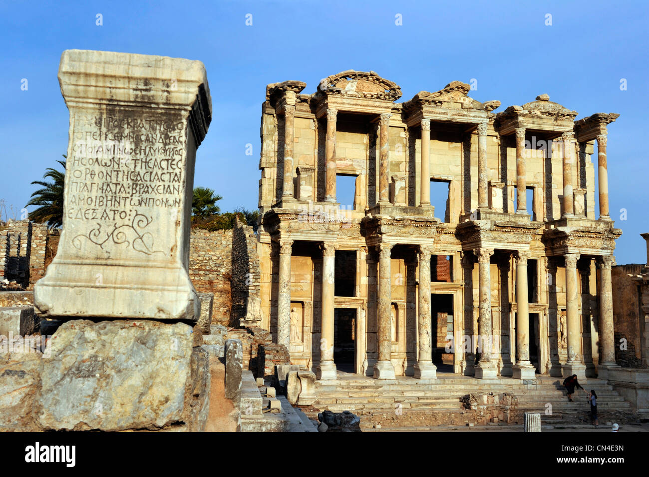 La Turquie, Région de l'Egée, ancienne ville d'Ephèse, Celse (Celsius) Bibliothèque Banque D'Images