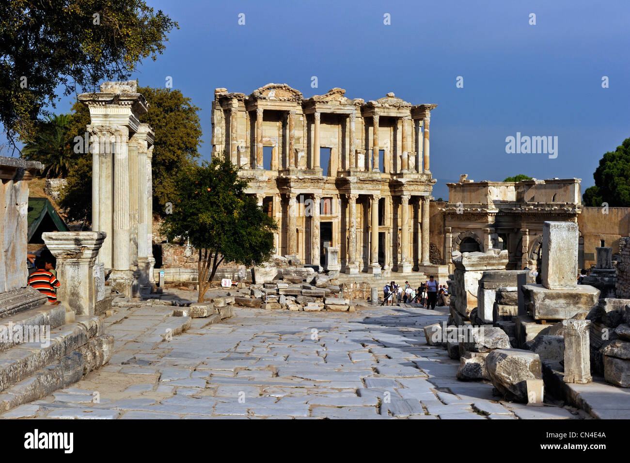 La Turquie, Région de l'Egée, ancienne ville d'Ephèse, Celse (Celsius) Bibliothèque Banque D'Images
