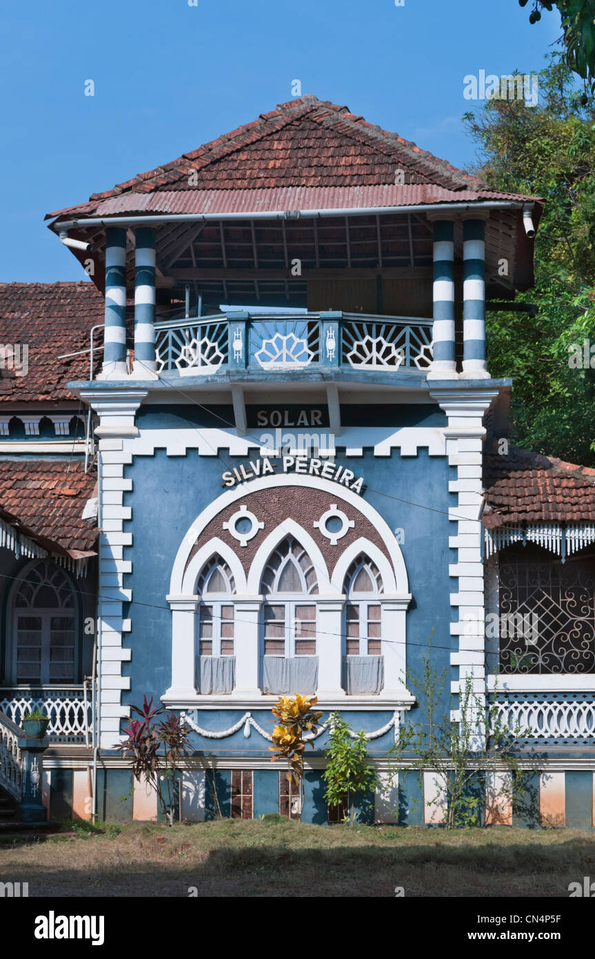 Pereira Chambre Manoir portugais de Goa Inde Betalbetim Banque D'Images