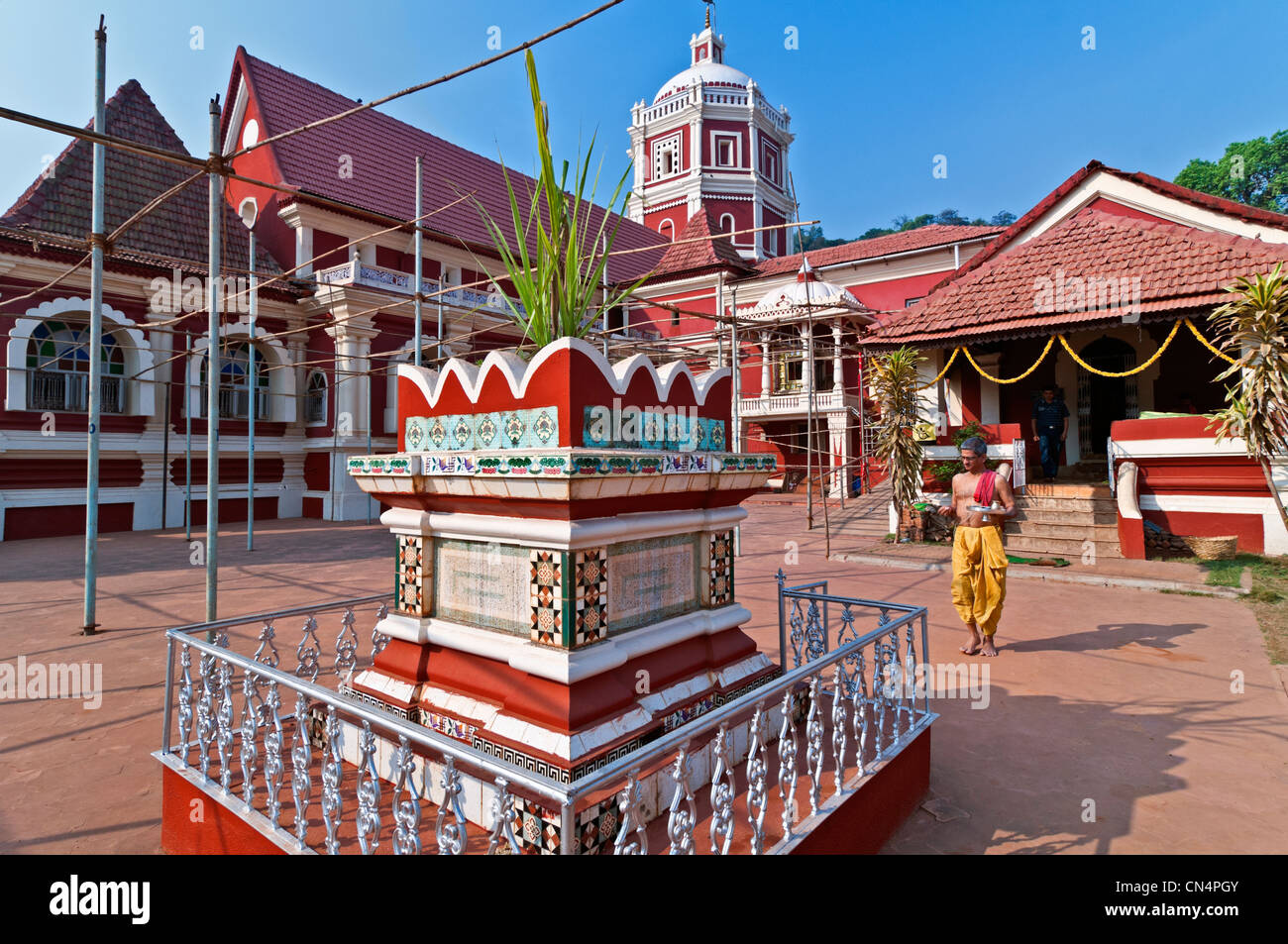 Shanta Durga temple hindou Ponda Goa Inde Banque D'Images