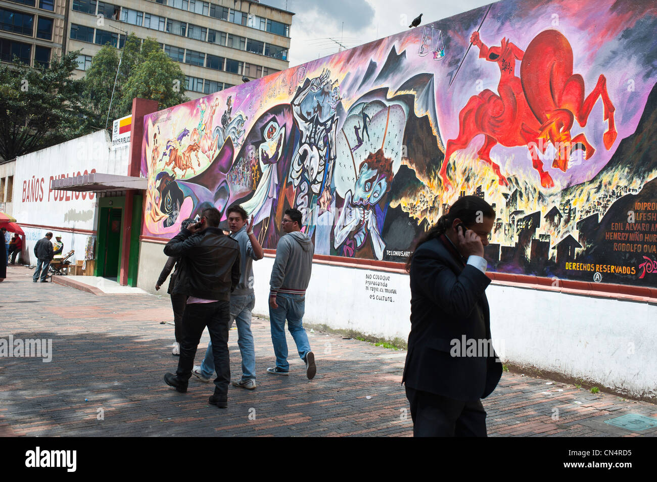 Le département de Cundinamarca, en Colombie, Bogota, quartier du centre-ville, peinture murale Banque D'Images