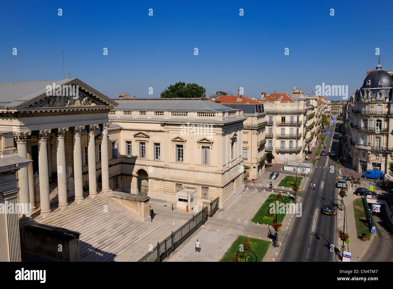 La France, Hérault, Montpellier, l'Ecusson, le palais de justice sur la rue Foch Banque D'Images