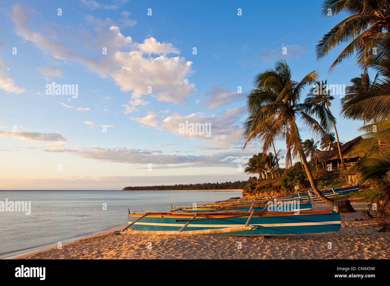 Aux Philippines, l'île de Luzon, Ilocos Norte, autour de Laoag, Pagudpud, Saud beach Banque D'Images