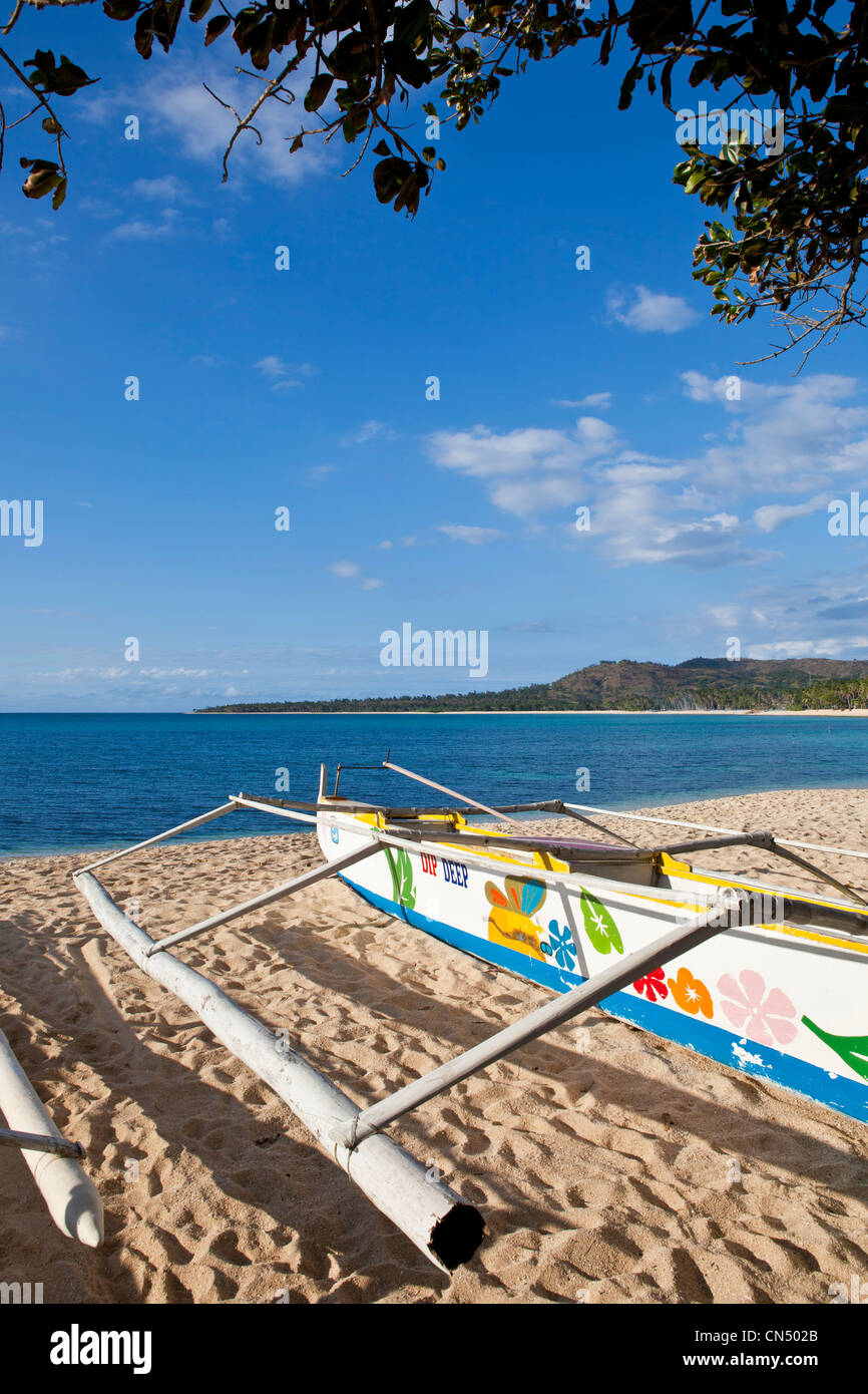 Aux Philippines, l'île de Luzon, Ilocos Norte, autour de Laoag, Pagudpud, Saud beach Banque D'Images