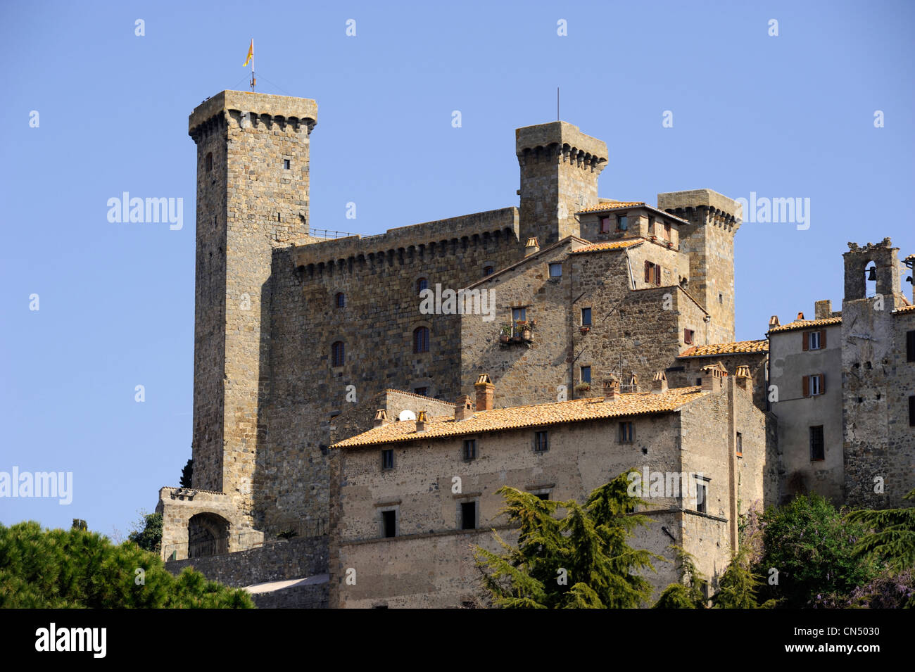 Italie, Latium, Bolsena, château Banque D'Images