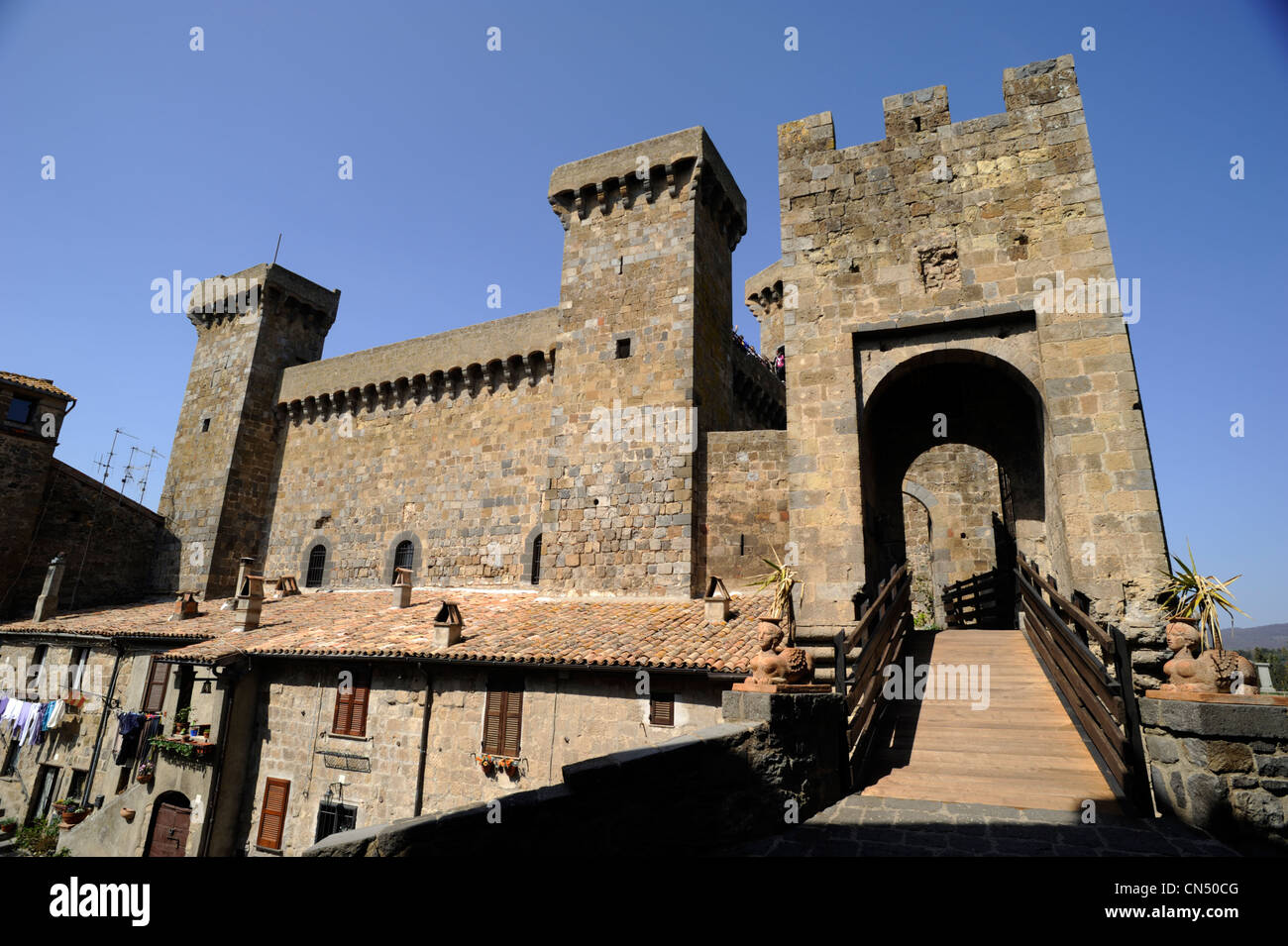 Italie, Latium, Bolsena, château Banque D'Images