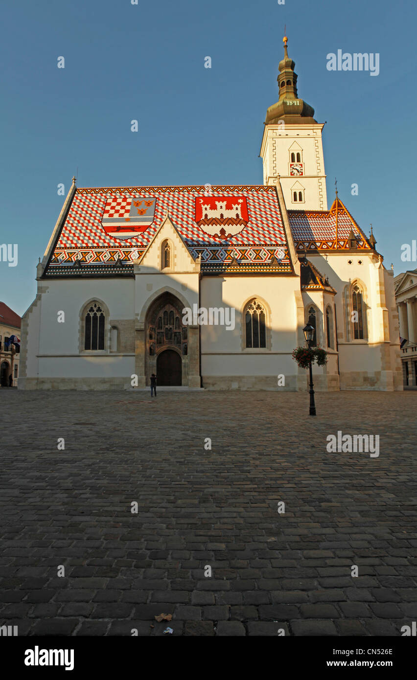 Croatie, Zagreb, Saint Marc Banque D'Images