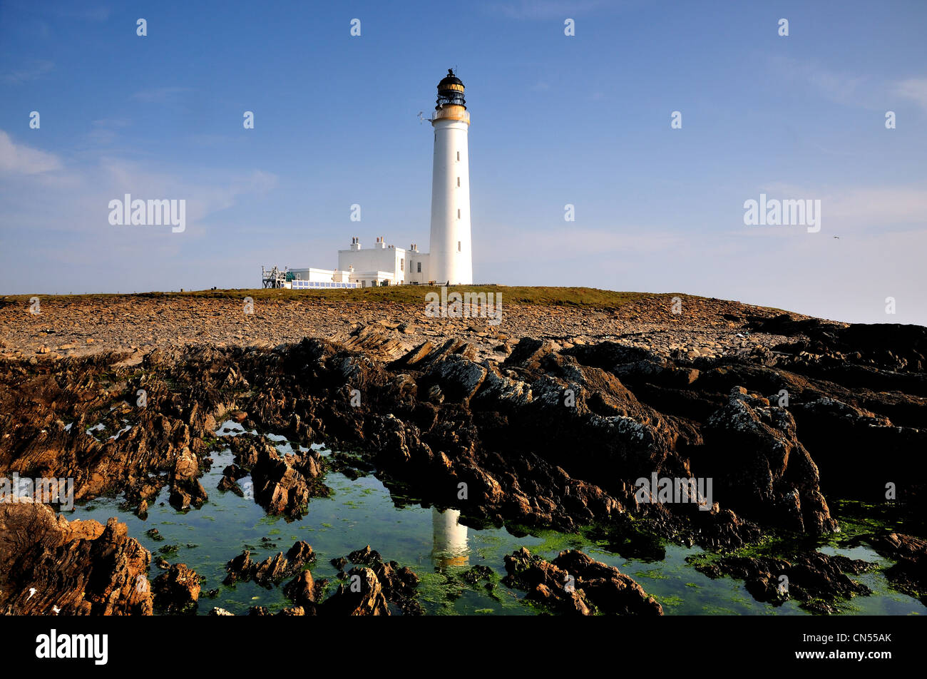 Auskerry phare, Orkney Banque D'Images