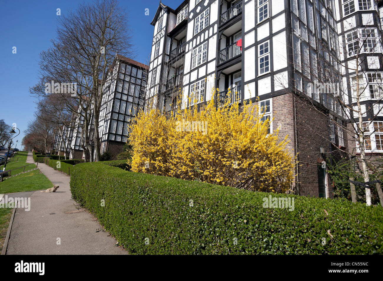 Holly Lodge Estate, Mansions, Oakeshott Avenue, Gated communauté bloc résidentiel, Highgate, Londres, N6, England, UK Banque D'Images