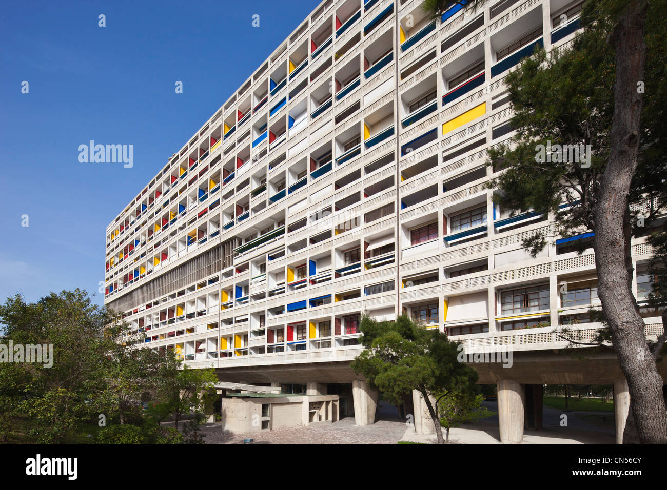 France, Bouches du Rhône, Marseille, Cité Radieuse ou Cité radieuse de Le Corbusier Banque D'Images