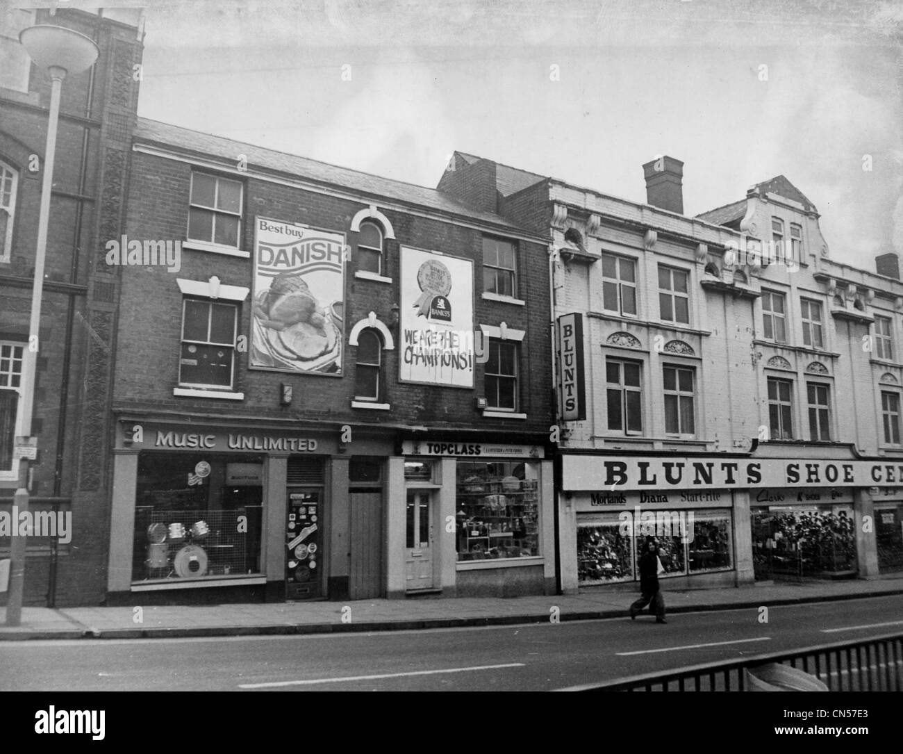 Broad Street, Wolverhampton, années 90. Banque D'Images