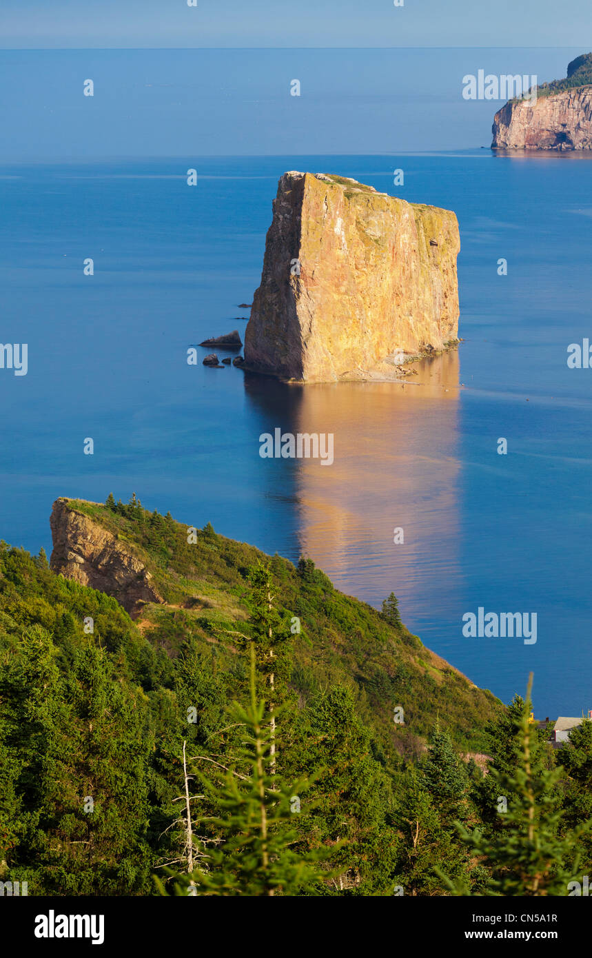 Canada, Québec, Gaspésie, Percé et son fameux Rocher Percé Percé (Rock) Banque D'Images