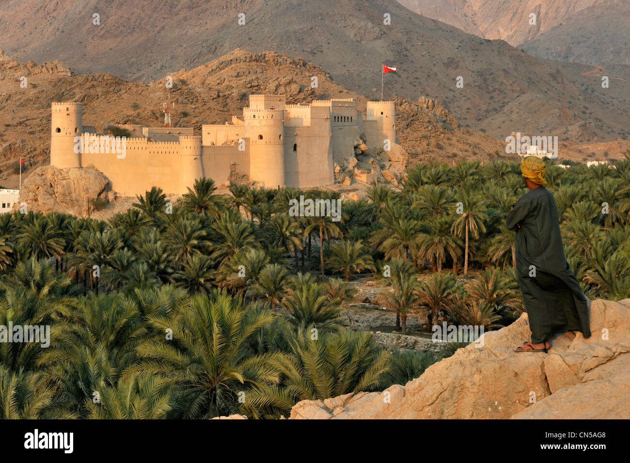 Sultanat d'Oman, Al Batinah, région, le fort Nakhal Banque D'Images