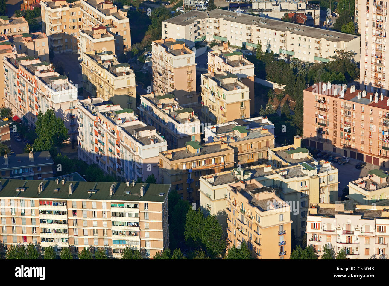 France, Bouches du Rhône, Marseille, 15e arrondissement, St Louis (vue aérienne) Banque D'Images