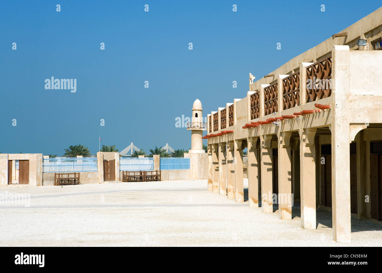 Bahreïn, Manama, raccourcissement d'un vieux village près de Musée National Banque D'Images