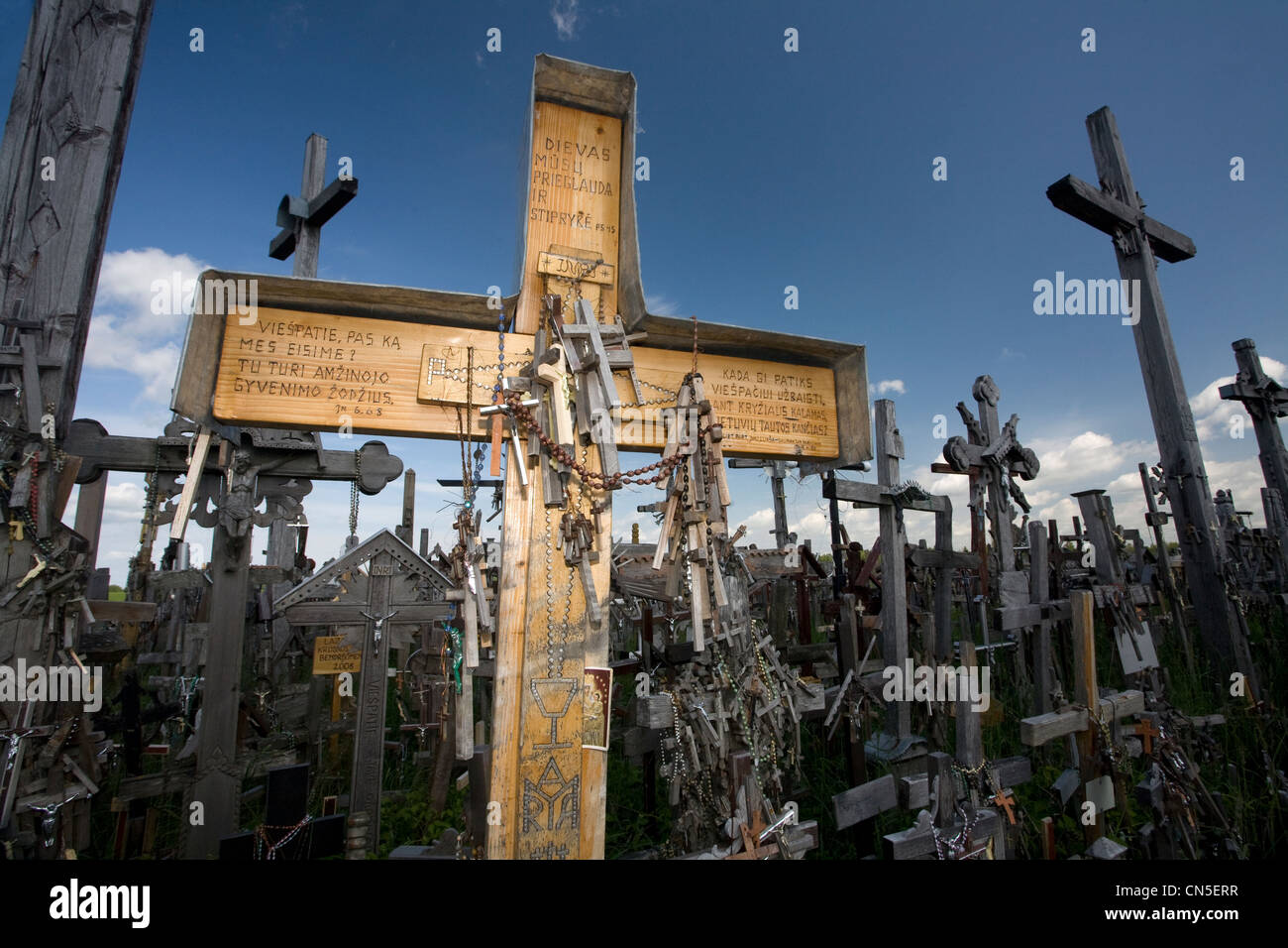 La Lituanie (pays baltes), Kaunas, Klaipeda county, la colline des croix Banque D'Images