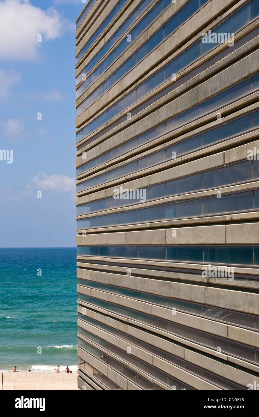 Israël, Tel Aviv, Jaffa, Maison Peres pour la paix par l'architecte Massimiliano Fuksas en 2009 hosting Centre Peres pour la paix, ONG Banque D'Images