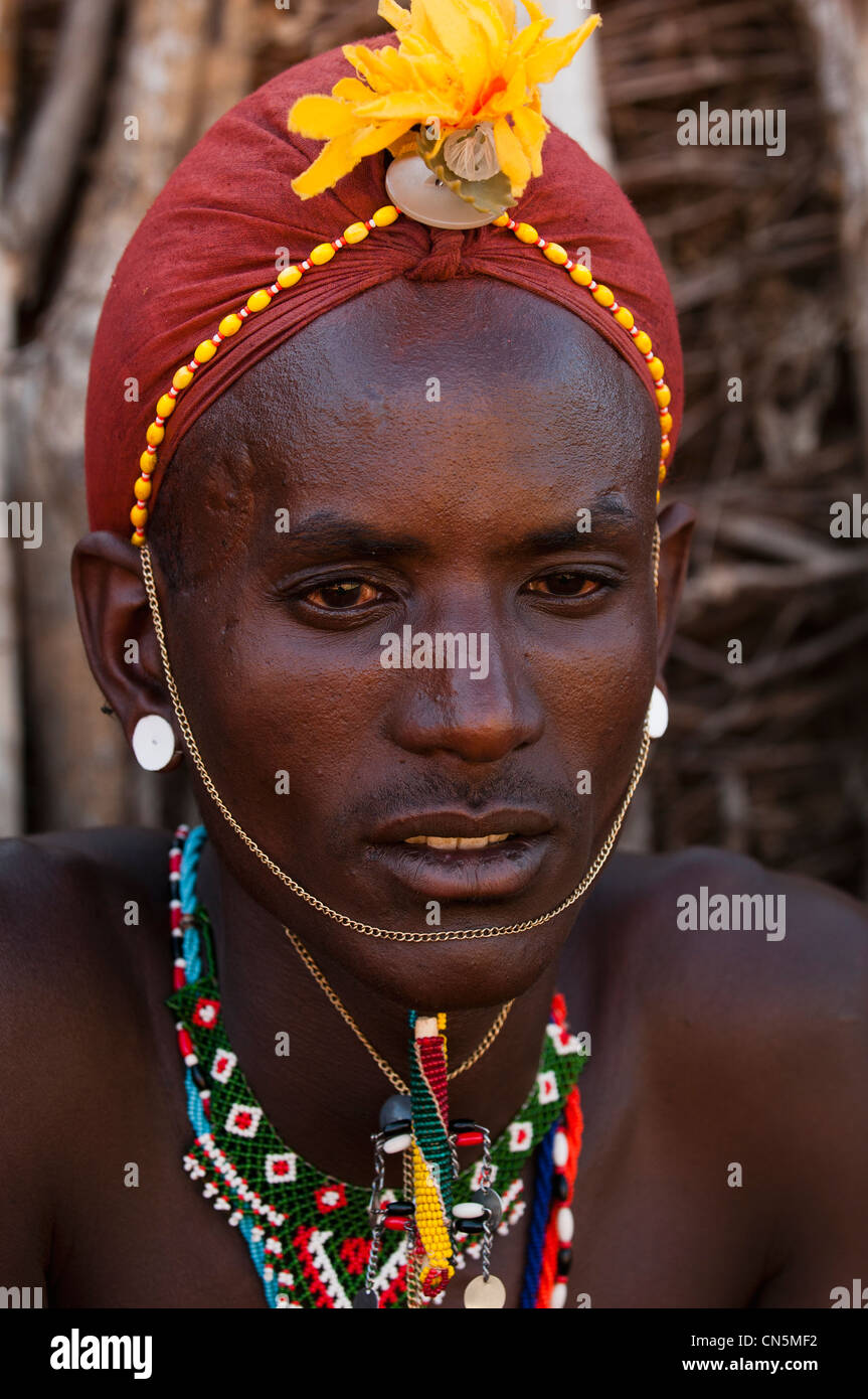 Kenya, Laikipia, Loisaba Wilderness Conservancy, tribu Samburu Banque D'Images