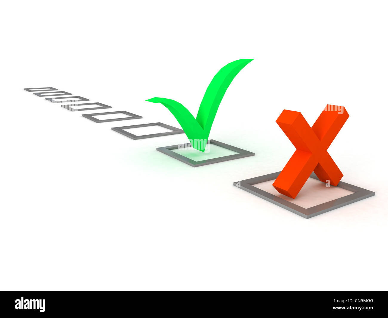 Vérifier symbole de liste sur fond blanc . 3D render Photo Stock - Alamy