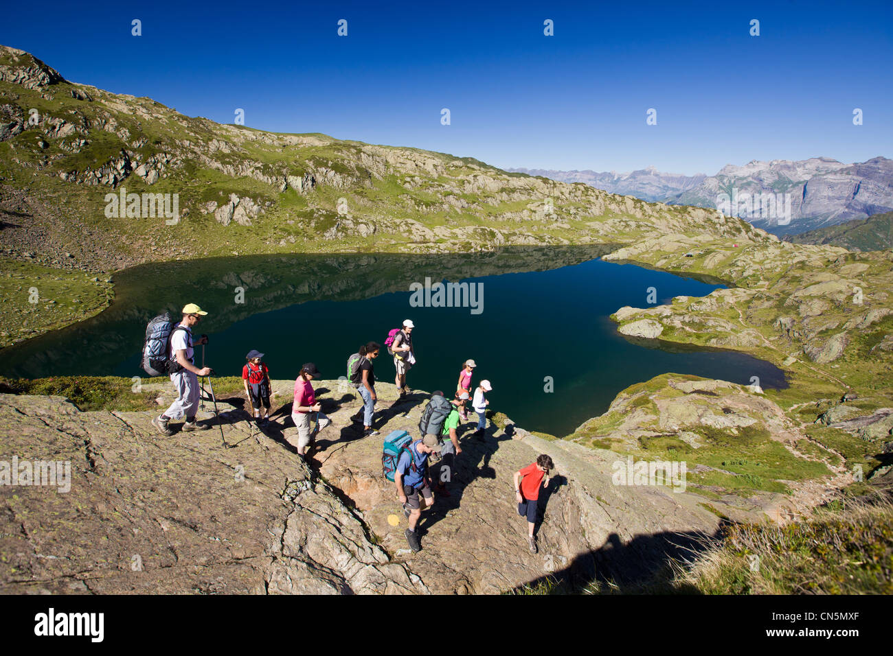 France, Haute Savoie, Chamonix Mont Blanc, massif des Aiguilles Rouges, de la réserve naturelle nationale des Aiguilles Rouges Banque D'Images