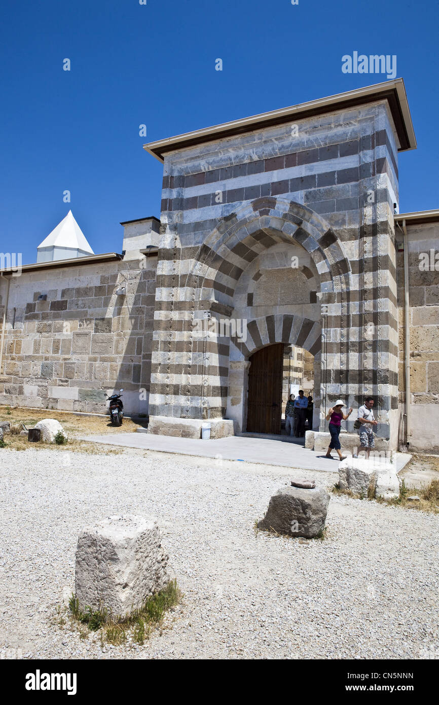 La Turquie, l'Anatolie Centrale, Konya province, Tomek, caravansérail Sultanhan Sultan hani ou Zazadin Han, construit en 1236-1238 Banque D'Images