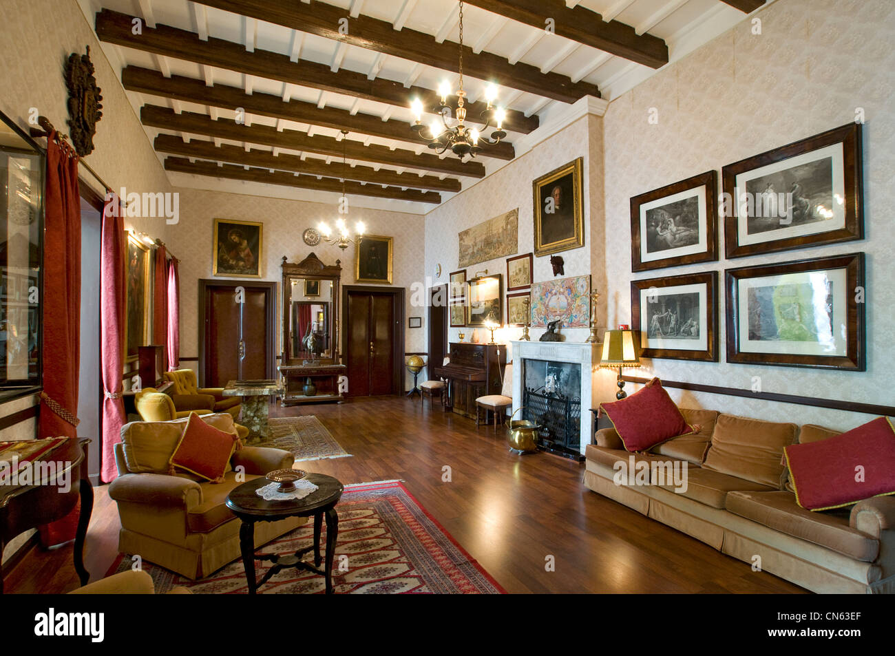 L'Hotel Del Almirante Lounge Es Castell espagne Minorque Banque D'Images