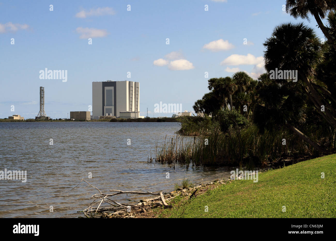 Véhicule de la NASA à Cap Canaveral bâtiment assemblage Merritt Island Banque D'Images