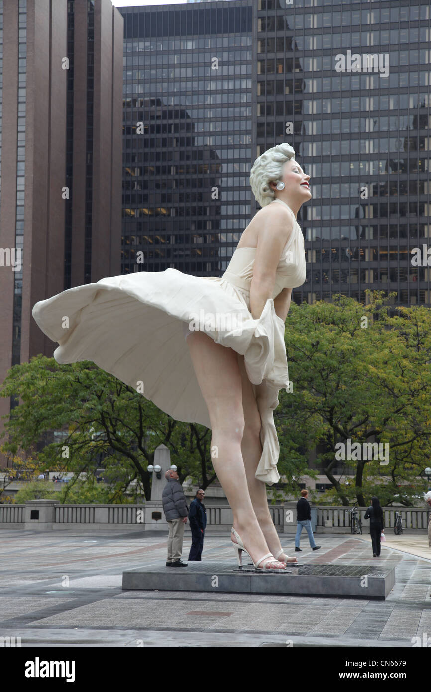 Statue de Marilyn Monroe à Chicago, Illinois USA usa united states Banque D'Images