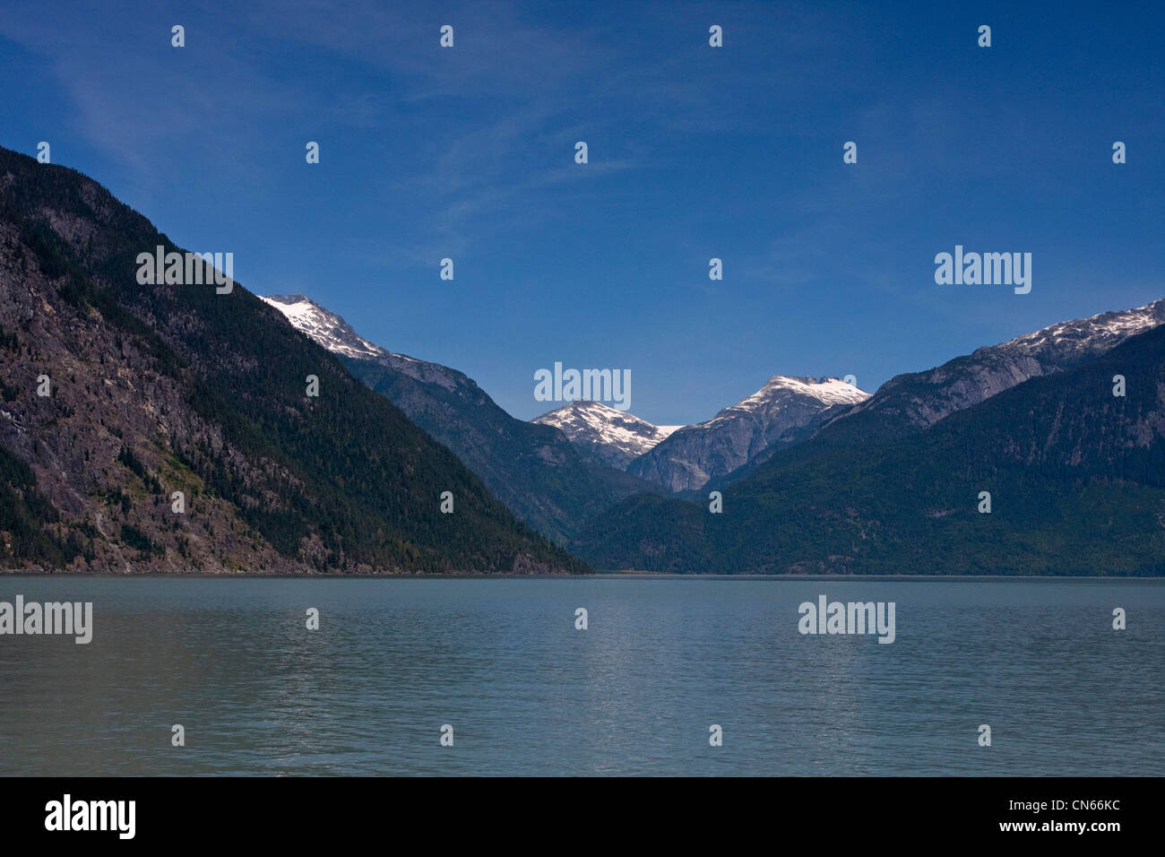 Vue panoramique sur la montagne de Bute Inlet, en Colombie-Britannique, au Canada, en septembre Banque D'Images