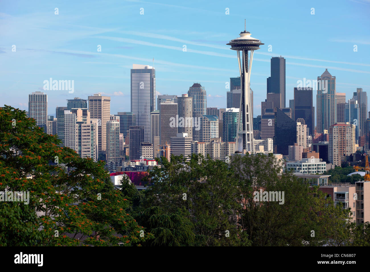 Seattle skyline de Kerry Park. Banque D'Images