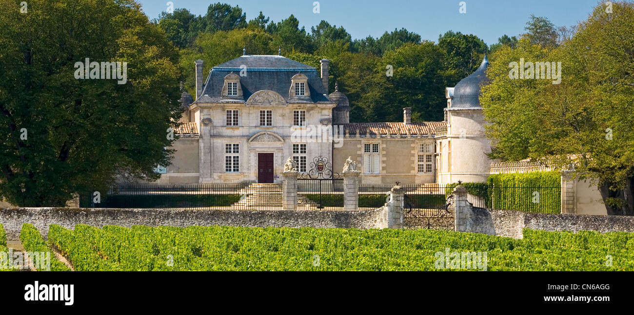 Château de Malle, Preignac, à Sauternes région de France. Banque D'Images