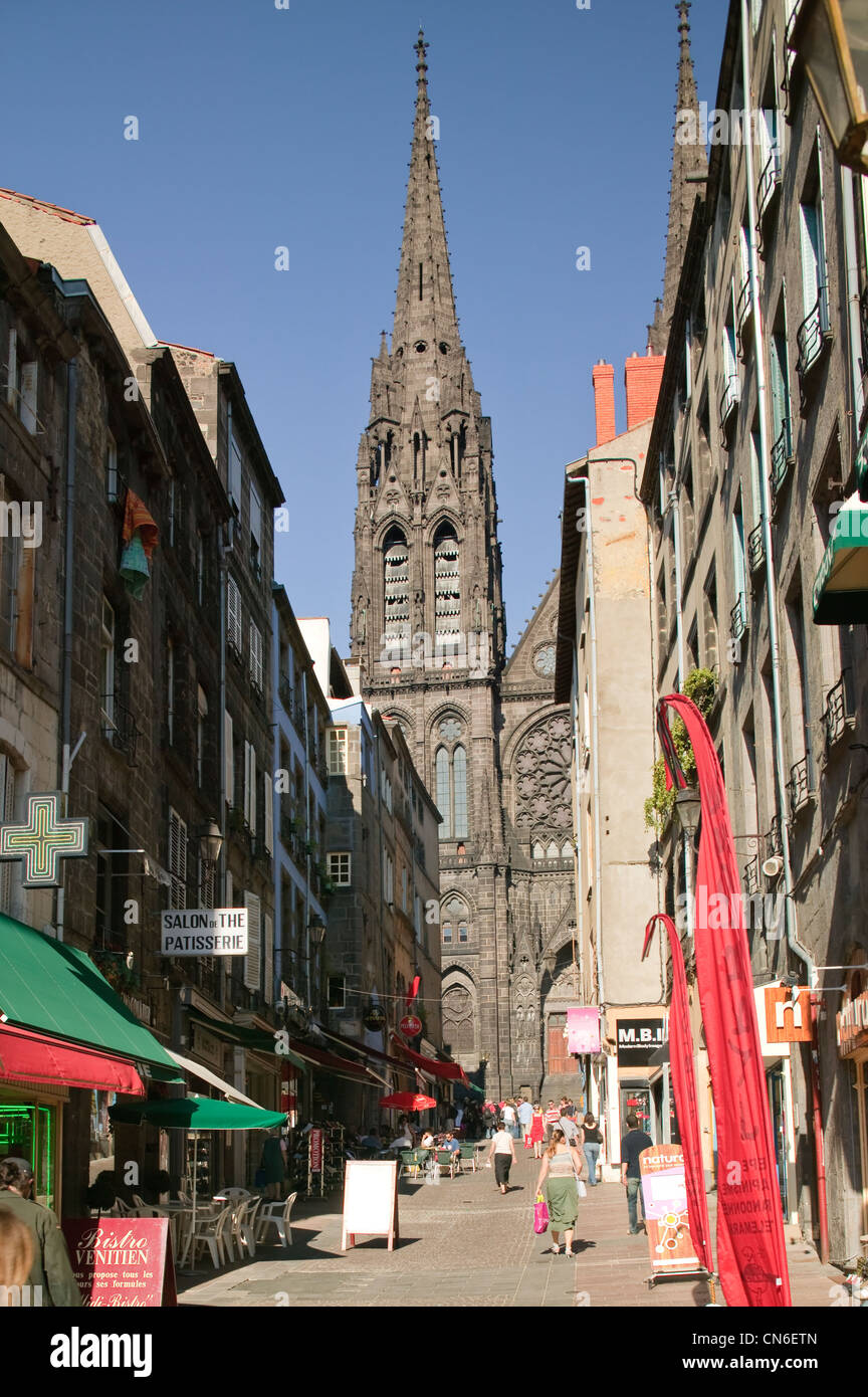 Cathédrale gothique Notre Dame de l Assomption Clermont Ferrand Puy de Dome Auvergne-Rhone-Alpes France Banque D'Images