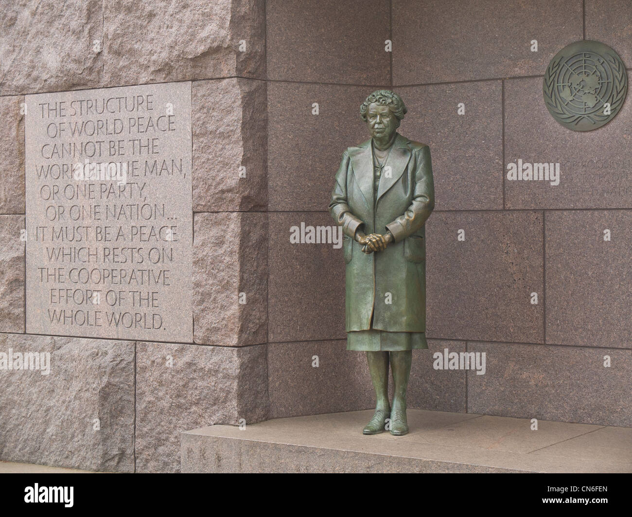 La Première Dame Eleanor Roosevelt memorial Washington DC Banque D'Images