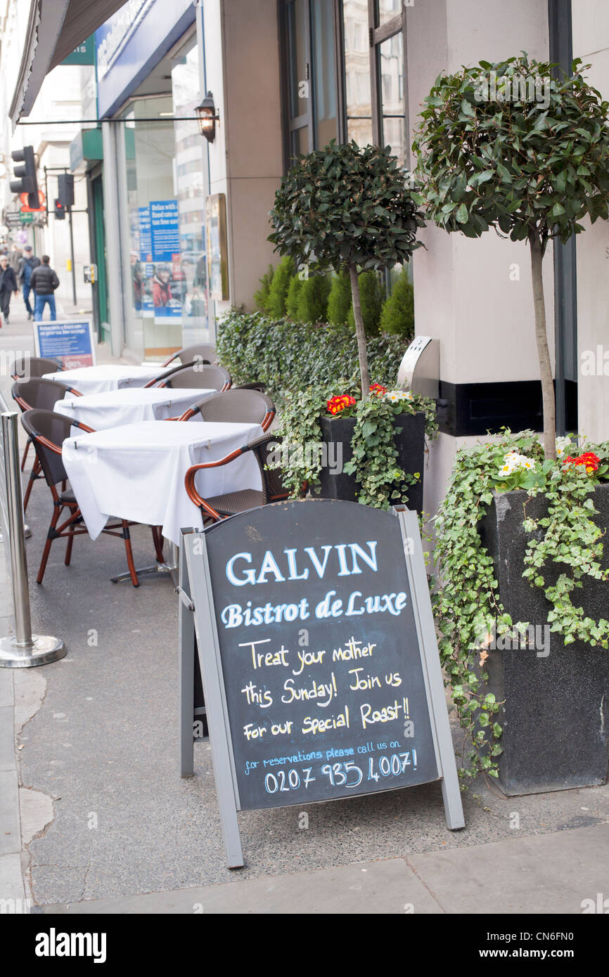 Galvin Bistrot de luxe, un restaurant français, Baker Street, ,, Londres, Angleterre, Royaume-Uni, Europe Banque D'Images