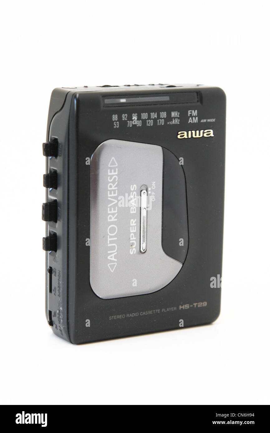 Cassette Walkman aiwa fabriqué au Japon Banque D'Images