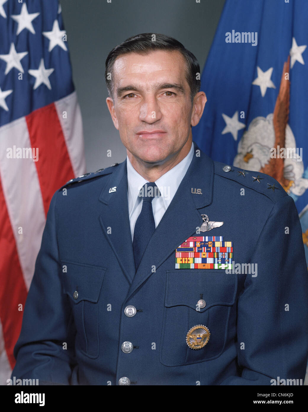 Portrait : US Air Force (USAF) Lieutenant-général (Lgén) Robert C. Oaks (découvert) Banque D'Images