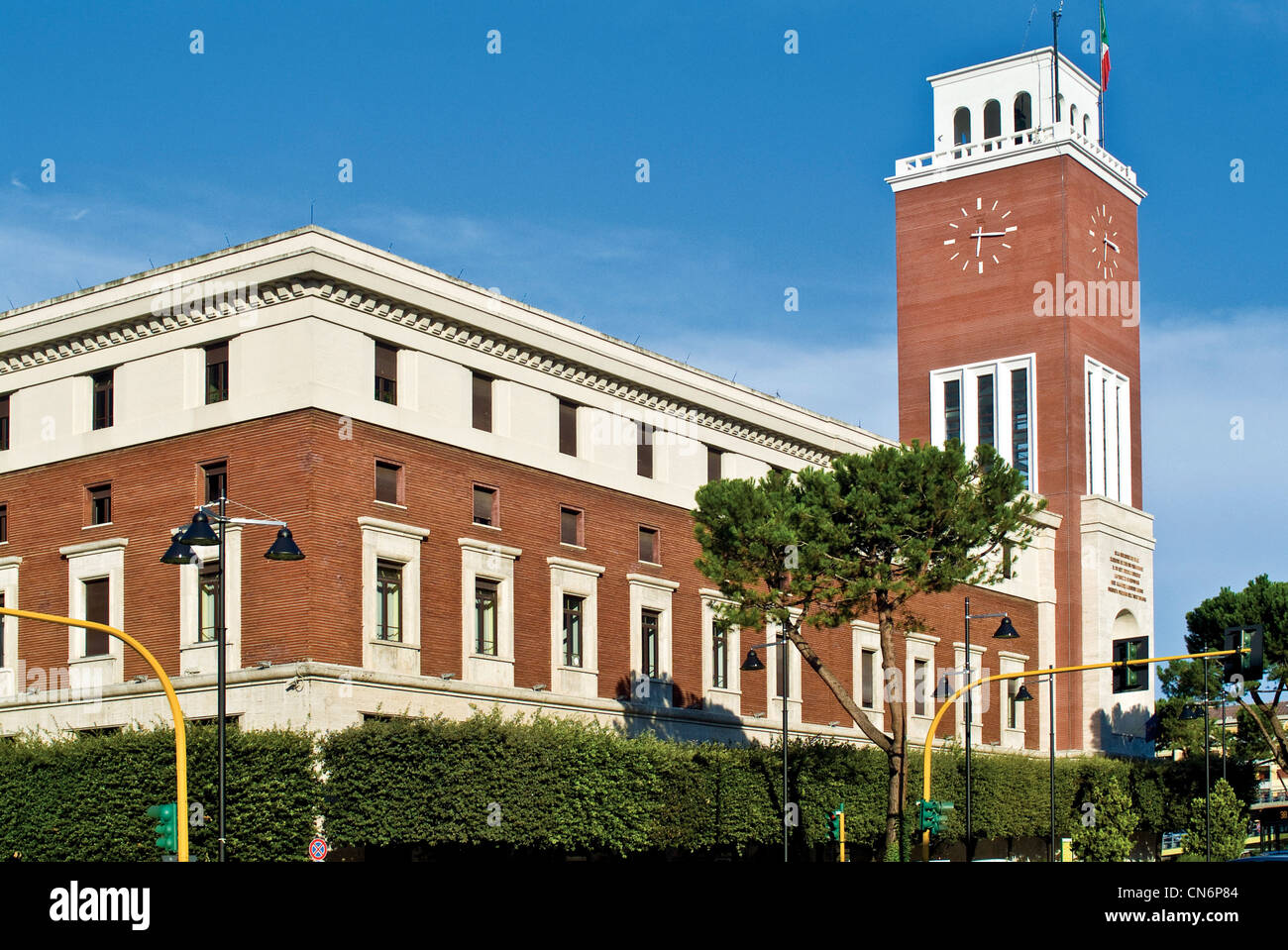Europe Italie Abruzzes Pescara City Hall Tower Banque D'Images