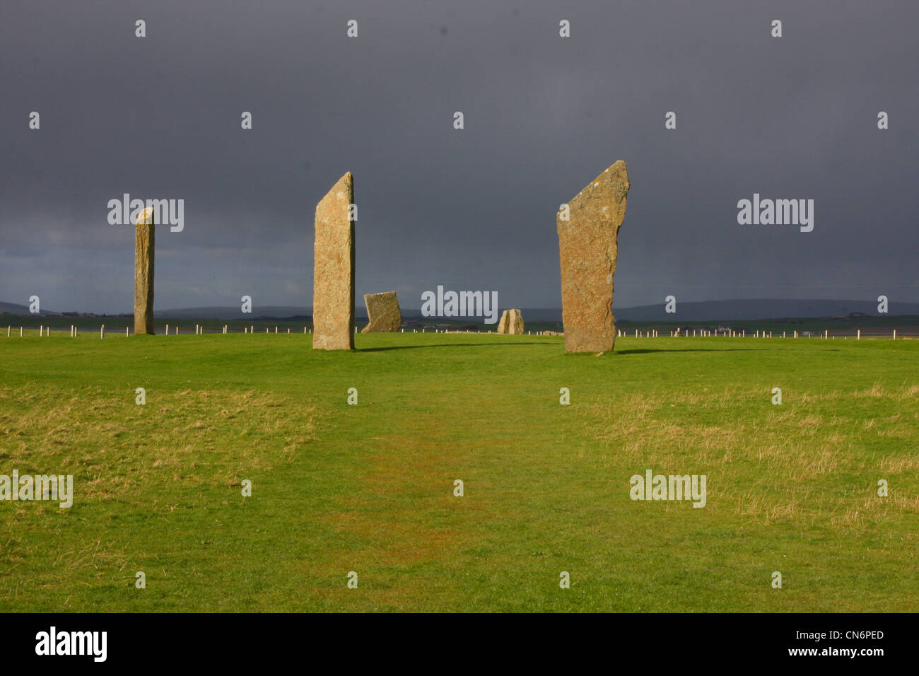 Menhirs de Stenness, Orkney, UK Banque D'Images